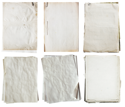 Collection of Blank Vintage Paper Textures