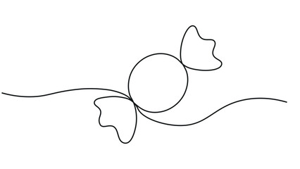 One Line Art – Wrapped Candy