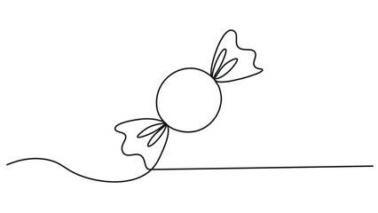 One Line Art – Wrapped Candy