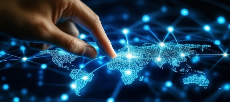 Global Communication Network Connections with Digital Technologies, Analysis, and Connectivity Map