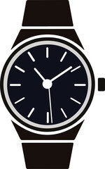 Vector illustration of a watch isolated on transparent background