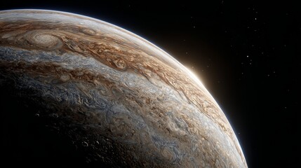 Jupiter: a giant planet in endless space.