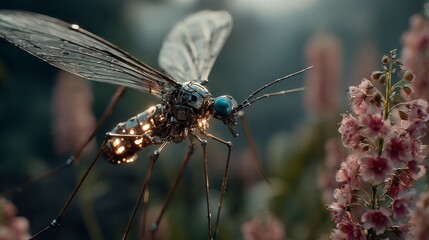 Unusual insect created by future technologies.
