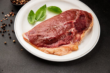 Duck breast raw poultry meat natural product tasty snack fresh delicious gourmet food background on the table rustic top view copy space