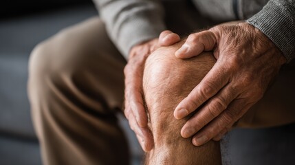 Fototapeta premium understanding and managing knee pain in older adults a guide to relief and prevention