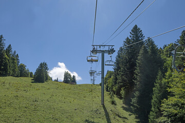 Le télésiège du Morond  à Metabief dans le massif du Jura en France