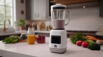 blender and vegetables