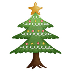 Cute Animal Christmas set Water Color Illustration, Christmas Watercolor Decorations for Card.