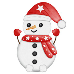 Cute Animal Christmas set Water Color Illustration, Christmas Watercolor Decorations for Card.