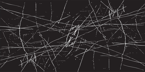 Scratched and Cracked Grunge Urban Background Texture Vector. Dust Overlay Distress Grainy Grungy Effect. Distressed Backdrop Vector Illustration. Isolated Black on White Background. EPS 10.