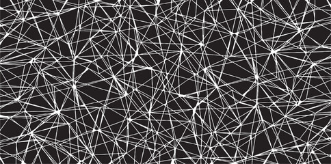 Monochrome texture composed of irregular graphic elements. Distressed uneven grunge background. Abstract vector illustration. Overlay for interesting effect and depth. Isolated on white background.