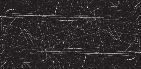 Scratched and Cracked Grunge Urban Background Texture Vector. Dust Overlay Distress Grainy Grungy Effect. Distressed Backdrop Vector Illustration. Isolated Black on White Background. EPS 10.