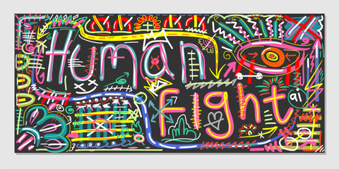 Colorful abstract vector artwork with bold shapes and fluid strokes, creating a vibrant modern composition suitable for prints, backgrounds, and contemporary design.