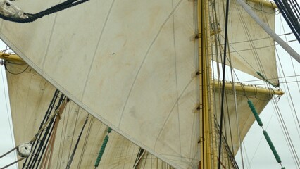 background - sails of a tall ship