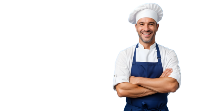 Culinary Professional Ready to Cook in Studio Portrait