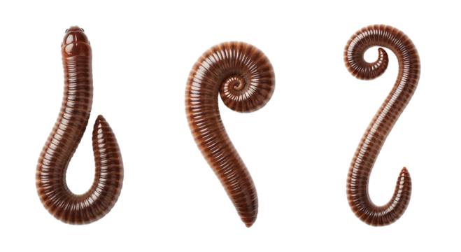 Millipede Collection Brown Centipede Poses Crawling Bugs Insect Variety Pests Wormlike Forms on transparent background
