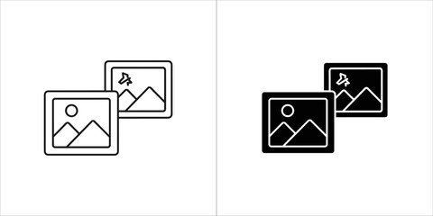 Two image icons representing photos or pictures