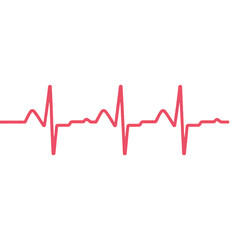 Red Electrocardiogram Heartbeat Line on Black Background