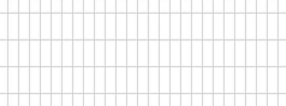 White subway tile wall, with a classic horizontal offset brick pattern vector background
