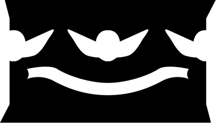 Abstract altar with angel figures — Vector Icon Graphic of spiritual symbolic design