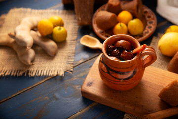 Ponche de Frutas Navideño. In Mexico, Christmas fruit punch is a hot fruit-infused drink, traditionally consumed in the December season during posadas and Christmas Eve.