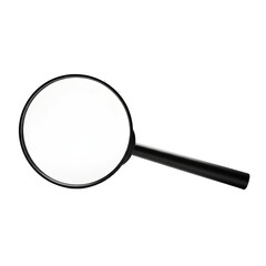 Magnifying glass isolated on transparent background