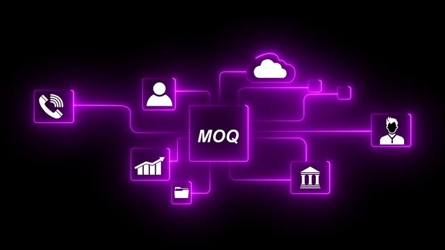 Business MOQ Cloud Network Icons Connection Concept Digital Technology Communication Partnership Growth Analysis Teamwork Ideas Innovation Security