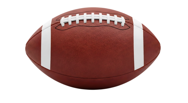American football isolated on transparent background