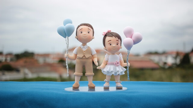 Cake topper for children's baptisms