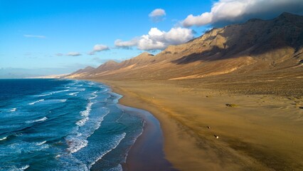 view from the top of the mountain and sunset over the beach