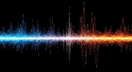 Colorful digital sound wave equalizer abstract visualization