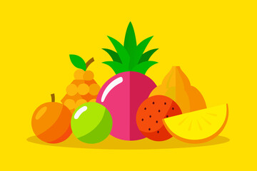 Assorted fruits display