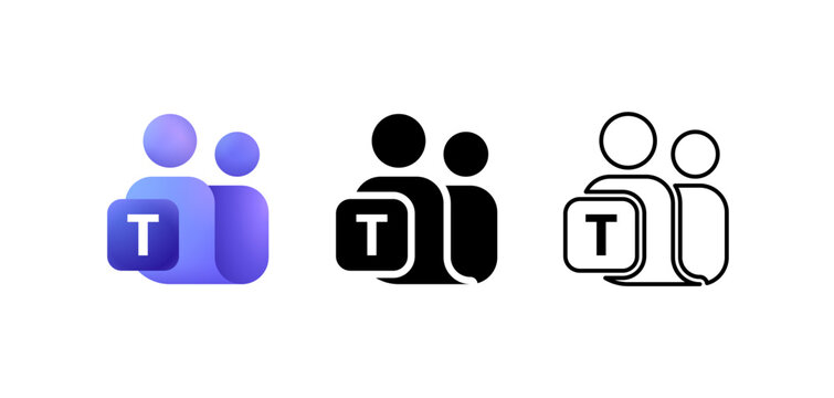 High resolution Microsoft Teams logo icon transparent png. Microsoft team vector logotype