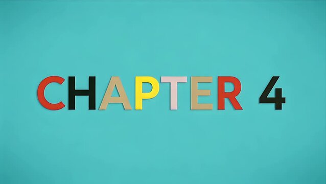 Colorful Animated Chapter Four Text Reveal