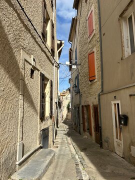 narrow street in the old village of sigean
