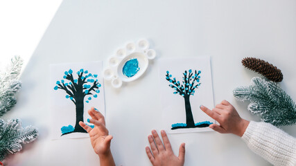 Idea for Christmas creativity with children.