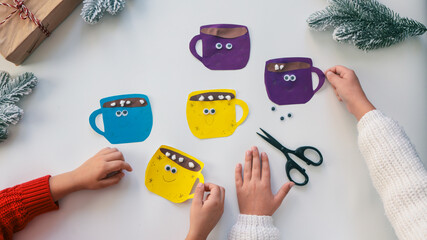 Idea for Christmas creativity with children.