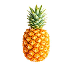 Photo of whole pineapple isolated on transparent background