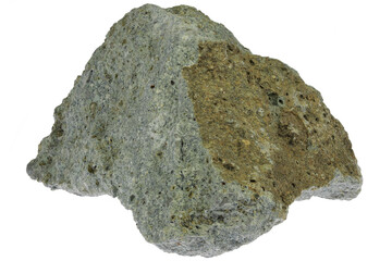 Kimberlite from Kimberley, South Africa isolated on white background