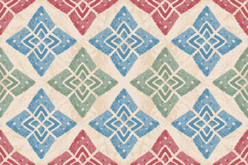 Ethnic abstract ikat art. Aztec ornament print. geometric ethnic pattern seamless color oriental. Design for background,curtain, carpet, wallpaper, clothing, wrapping, Batik, vector illustration