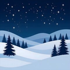 winter landscape with snow