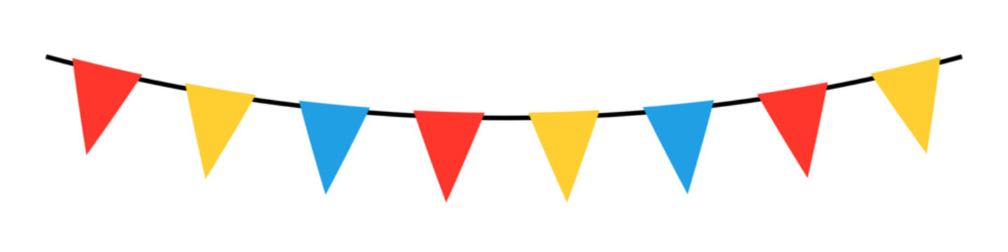 party garland vector. garland flag