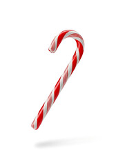 christmas candy cane with red white stripes, christmas festive sweet stick, holiday peppermint treat decor

