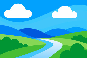 Obraz premium Landscape with river view
