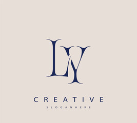 Sophisticated and stylish letter logo design featuring the combination of the letters L and Y in dark blue color scheme perfect for branding stationery website headers or social media graphics