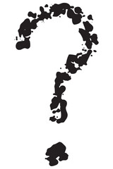 Question mark. Abstract textures signs