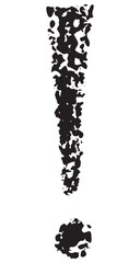 Exclamation mark. Abstract textures signs