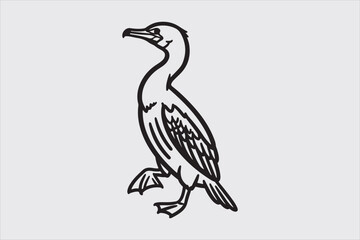 Pankauri bird line art vector design