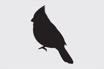 Obraz premium bulbul bird silhouette art vector design