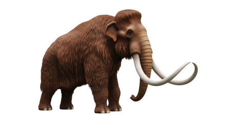 Obraz premium 3D Realistic Woolly Mammoth with Tusks – Ice Age Animal